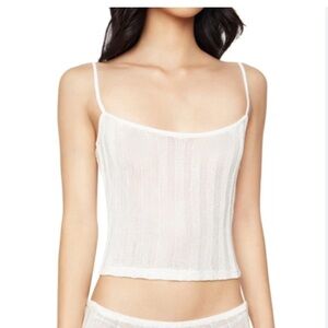 Danielle Guizio slinky rib knit tank top size XS